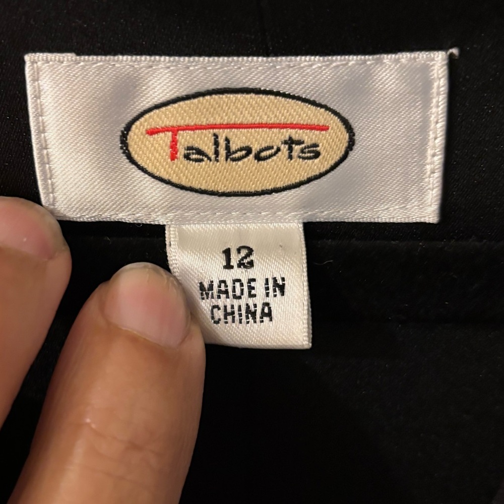 Talbots Black and Tan Patterned Maxi Dress Size 12 - Picture 2 of 11